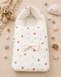Baby Carry Nest – Unisex Little Bear Print | Soft & Cozy Newborn Sleeping Bed