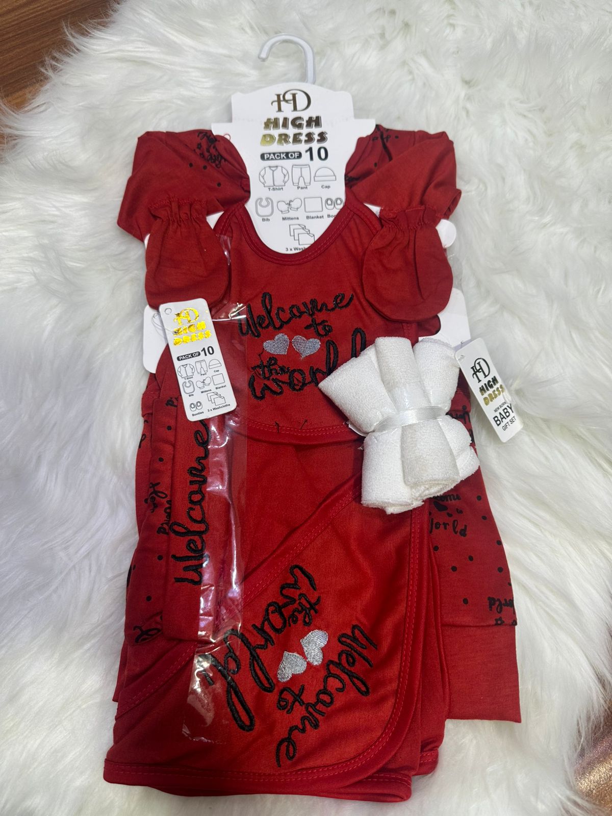 10 Pcs Newborn Starter Set –  Welcome to the World Design