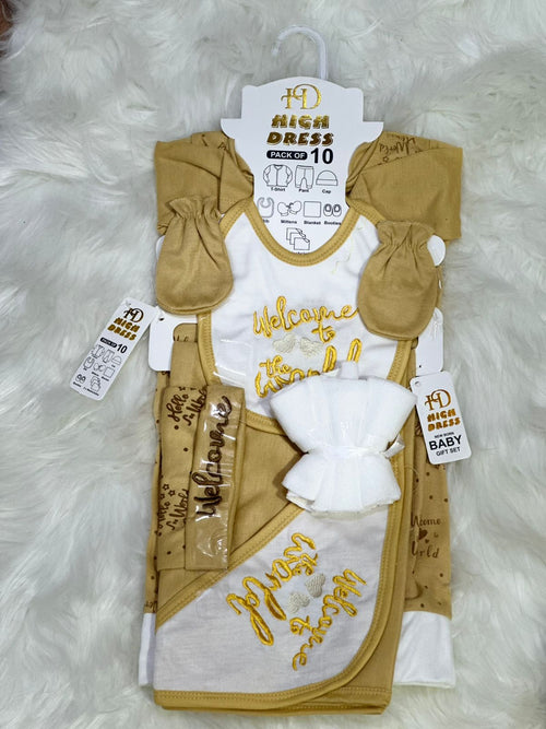 10 Pcs Newborn Starter Set –  Welcome to the World Design