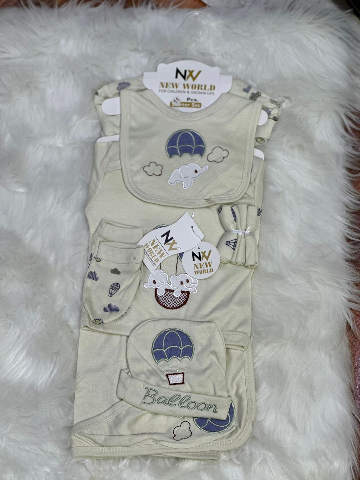 11 Pcs Newborn Starter Set – Premium Sage Grey Collection