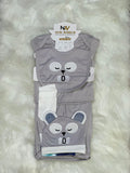 7 Pcs Newborn Starter Set – Unisex Multiple Colors & Character Designs