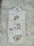 11 Pcs Newborn Starter Set – White Color Premium Princess Design