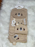 11 Pcs Unisex Newborn Baby Starter Set – Character Design | Complete Baby Essentials