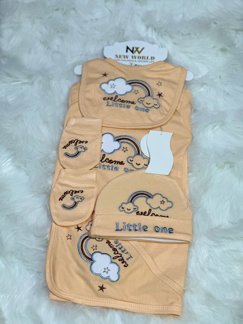 11 Pcs Newborn Baby Starter Set – Warm Beige | Welcome Designs & Complete Baby Essentials