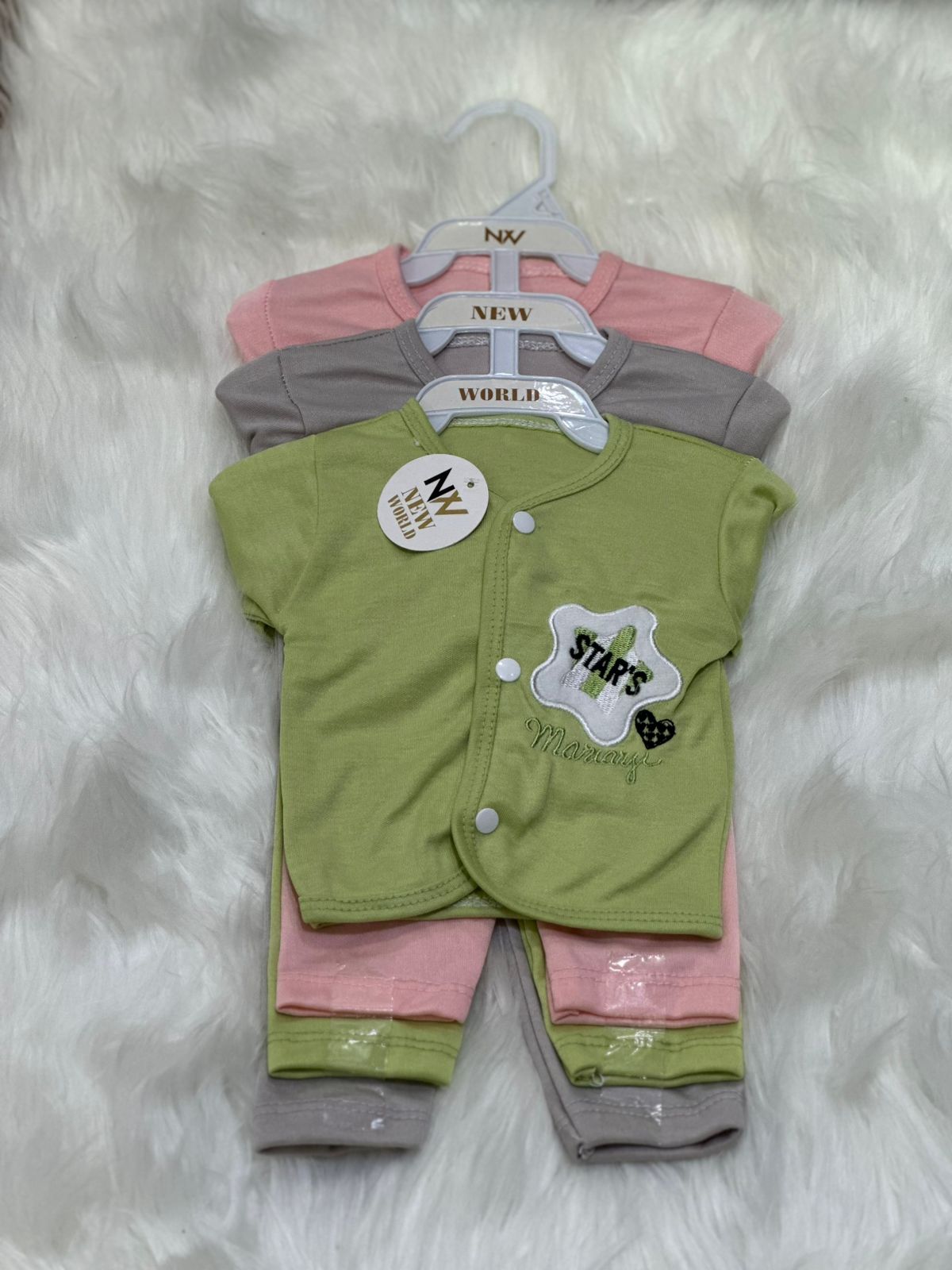 Elegant Newborn 3-Piece Baby Outfit – High Collection | 0–3 Months