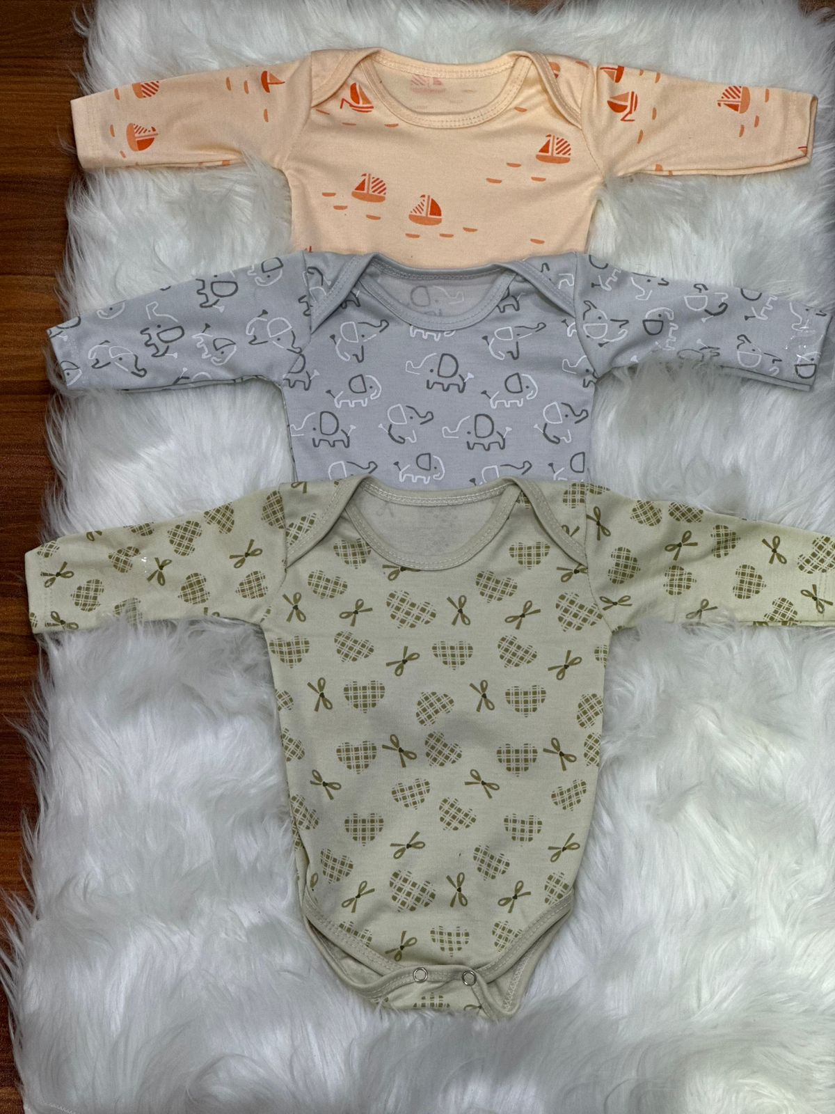 Pack of 3 Baby Bodysuits – Soft, Premium &amp; Comfortable Everyday Wear