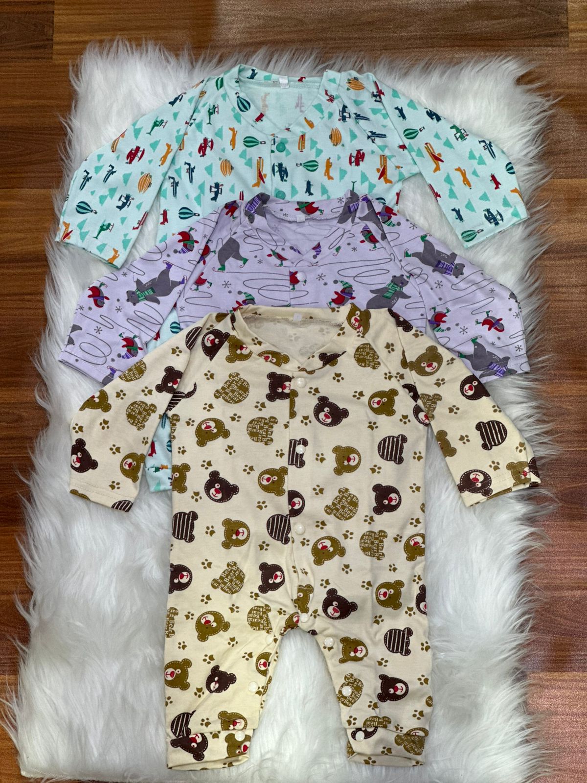 Pack of 3 Baby Rompers – Premium Soft & Comfortable Everyday Wear - 0-12 Months