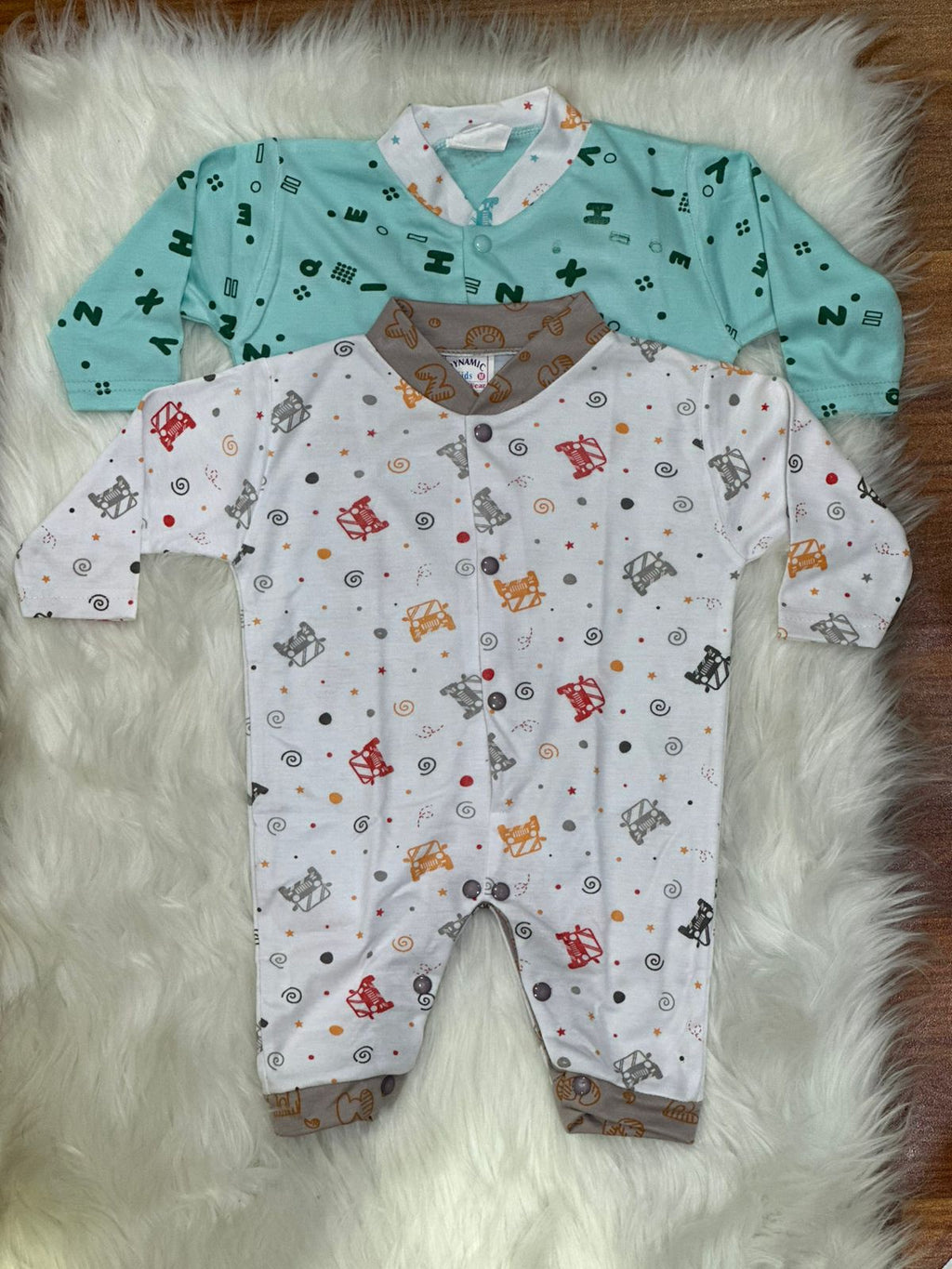 Pack of 2 Newborn Rompers Set – Soft, Comfortable & Everyday Essentials - 0-3Months