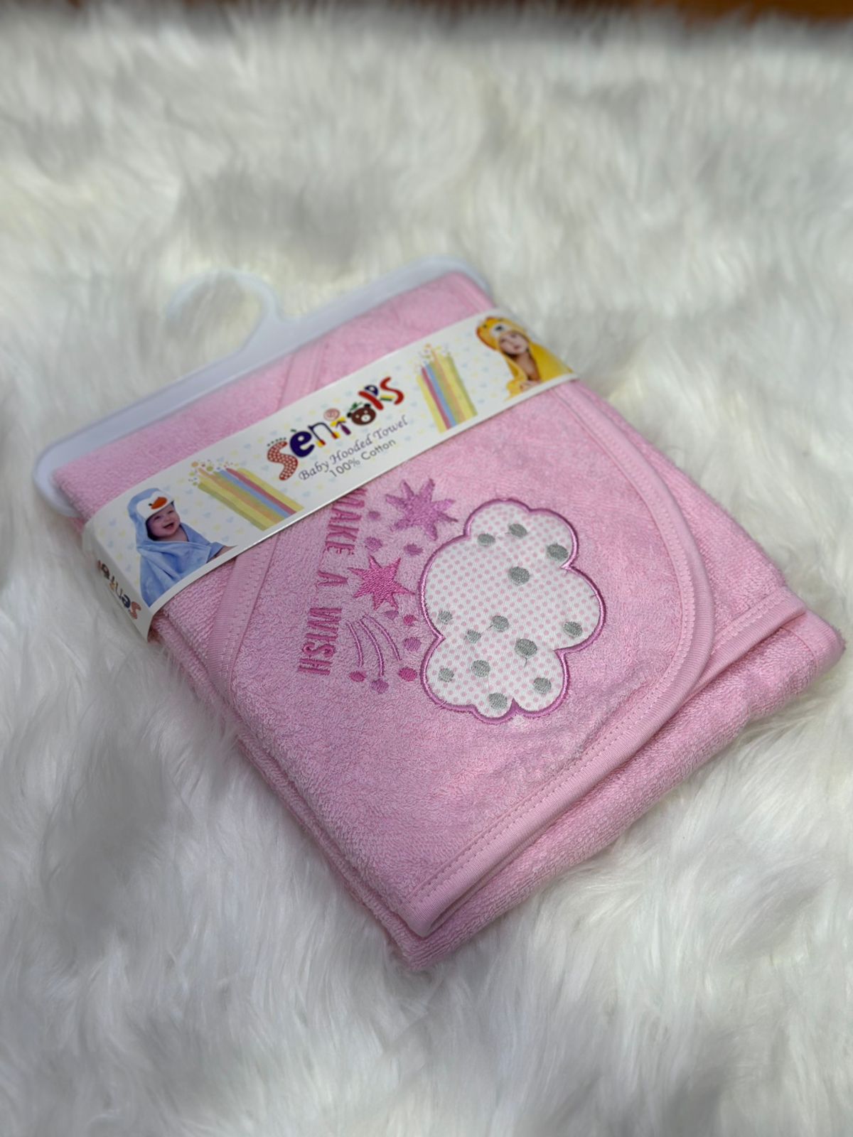 Baby Bath Towel – Full Size, Soft & Highly Absorbent - PINK