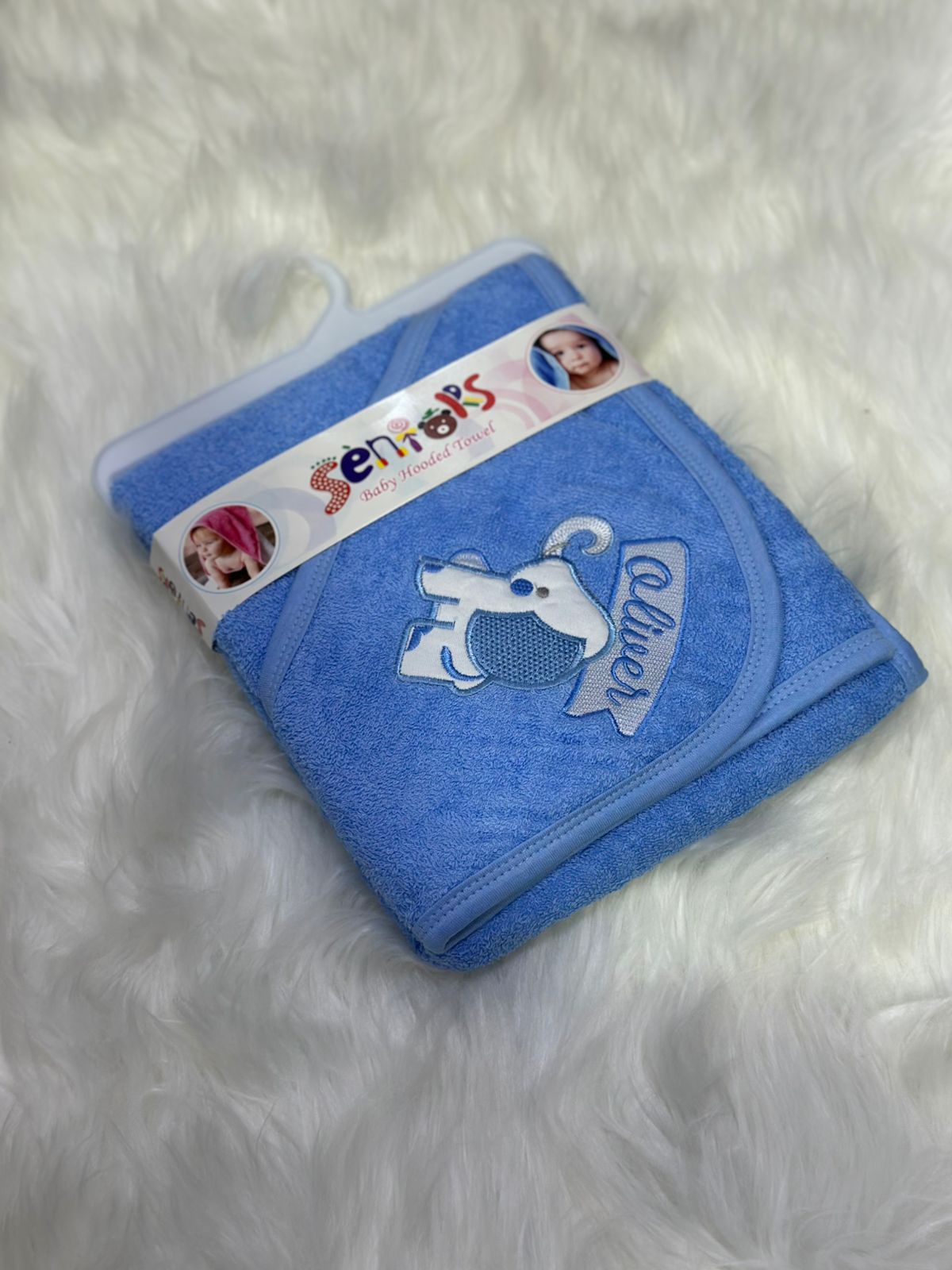 Baby Bath Towel – Full Size, Soft & Highly Absorbent - BLUE