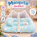 Baby D Net Mosquito Nest –   Blue - Universe Printed Nest | Soft & Comfortable Newborn Bed