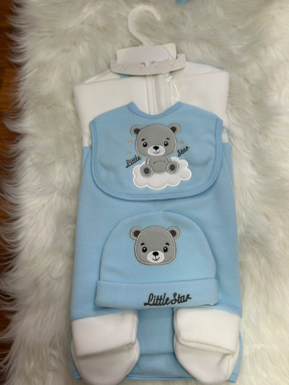 Premium Quality Newborn 10 Pcs Starter Set - Winter Stuff - Blue