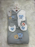 Premium Quality Newborn 10 Pcs Starter Set - Winter Stuff - Gray