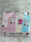 Premium Quality Pack of 3 Newborn Suit - 100% Soft Cotton Fabric - 0-3 Months - Unisex