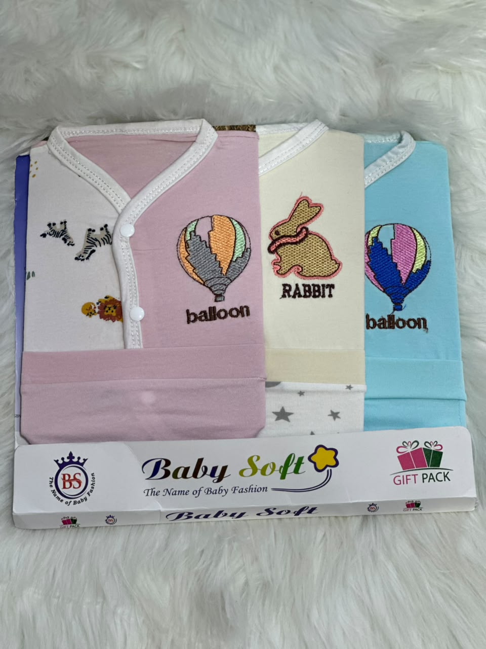 Premium Quality Pack of 3 Newborn Suit - 100% Soft Cotton Fabric - 0-3 Months - Unisex