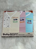 Premium Quality Pack of 3 Newborn Suit - 100% Soft Cotton Fabric - 0-3 Months - Unisex