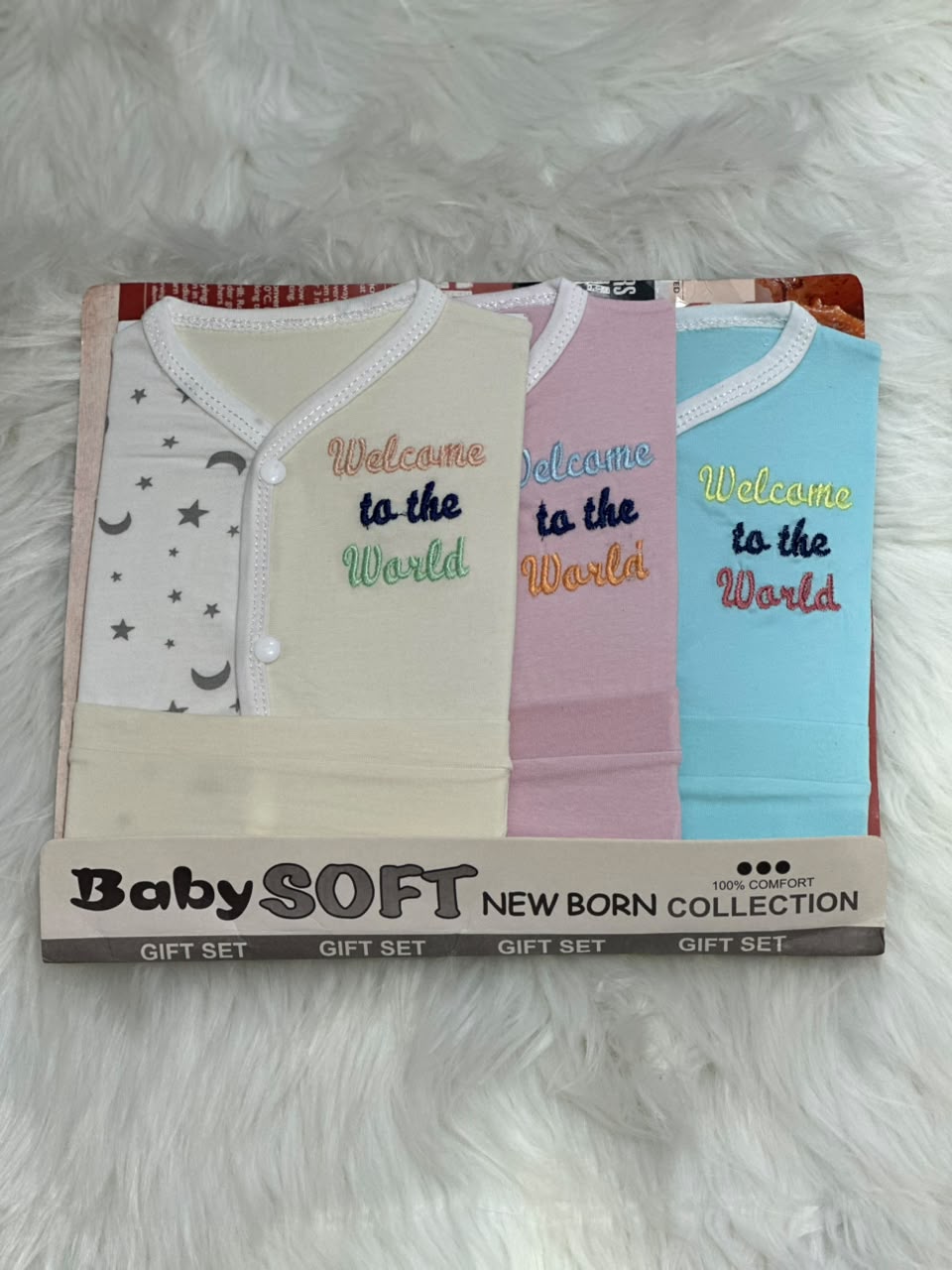 Premium Quality Pack of 3 Newborn Suit - 100% Soft Cotton Fabric - 0-3 Months - Unisex