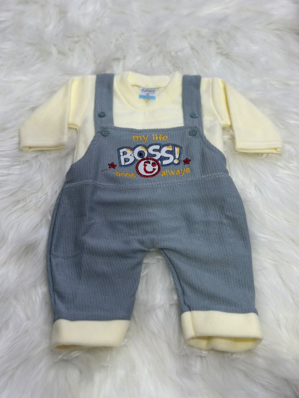 Newborn Single Romper - Soft Winter Stuff - Gray - 0-3 Months
