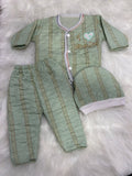 Newborn Single Suits - Winter Fabric - 0-3 Months - Green