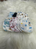 Pack of 6 Baby Mittens - 6PCs - Washable Soft Cotton Fabric