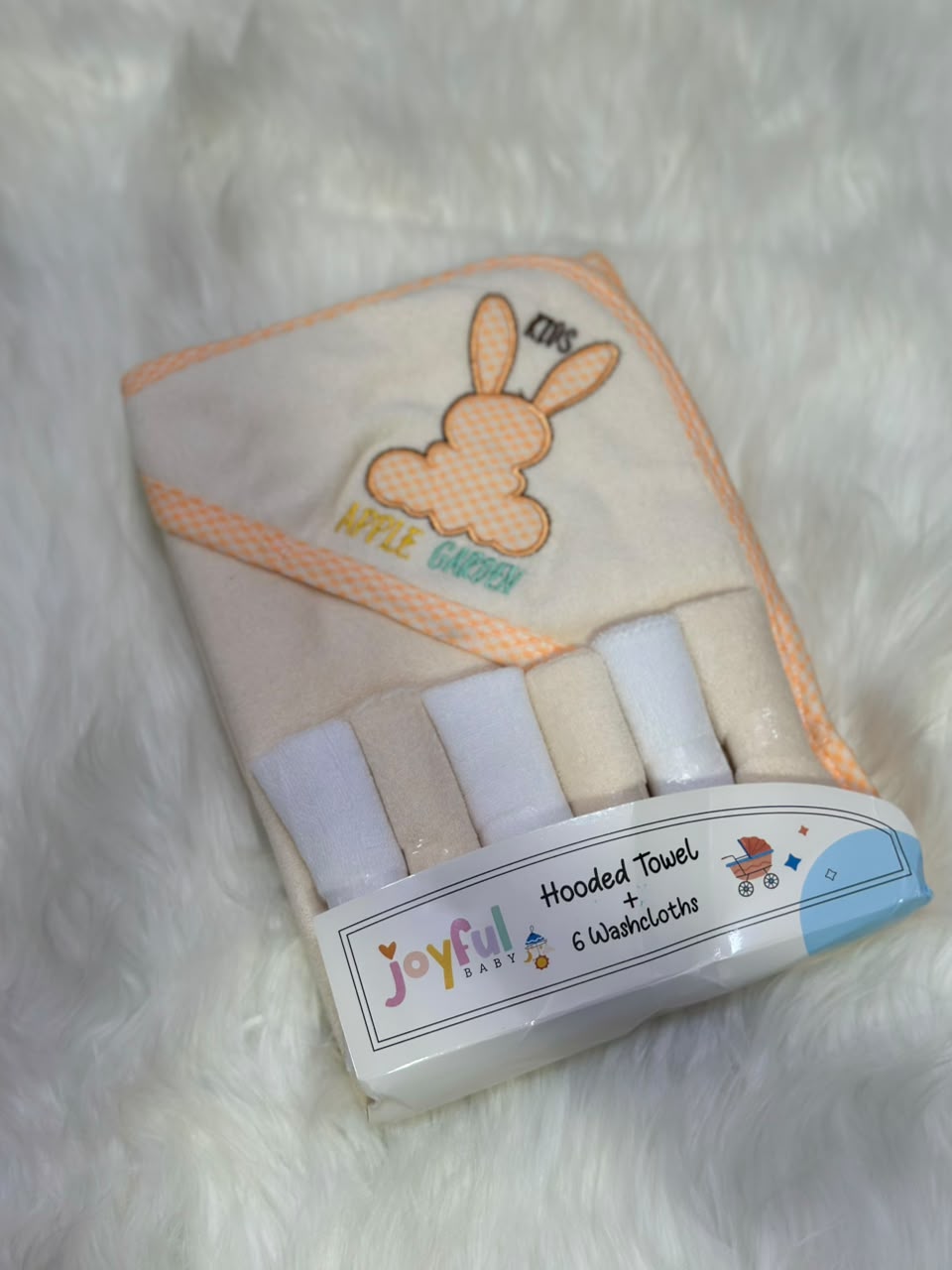 Premium Quality Baby Hooded Bath Towel with 6 Face Towels - Unisex