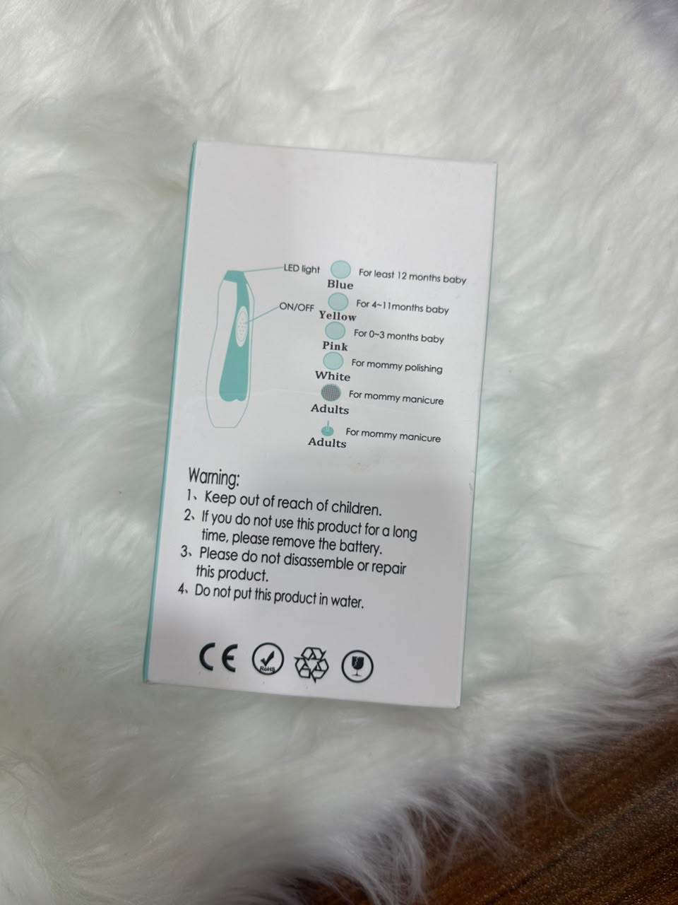 Electrical Nail Trimmer with 6 Different Cutter 0m-12months