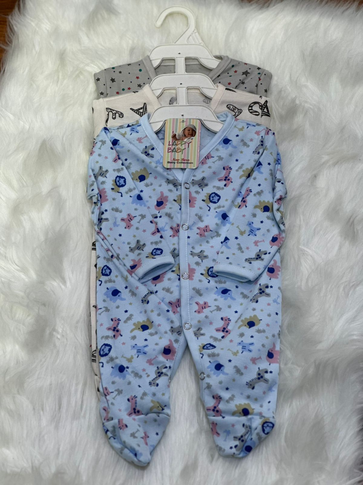 Premium Baby Rompers with Hanger – Soft & Comfortable | 0–4 Months