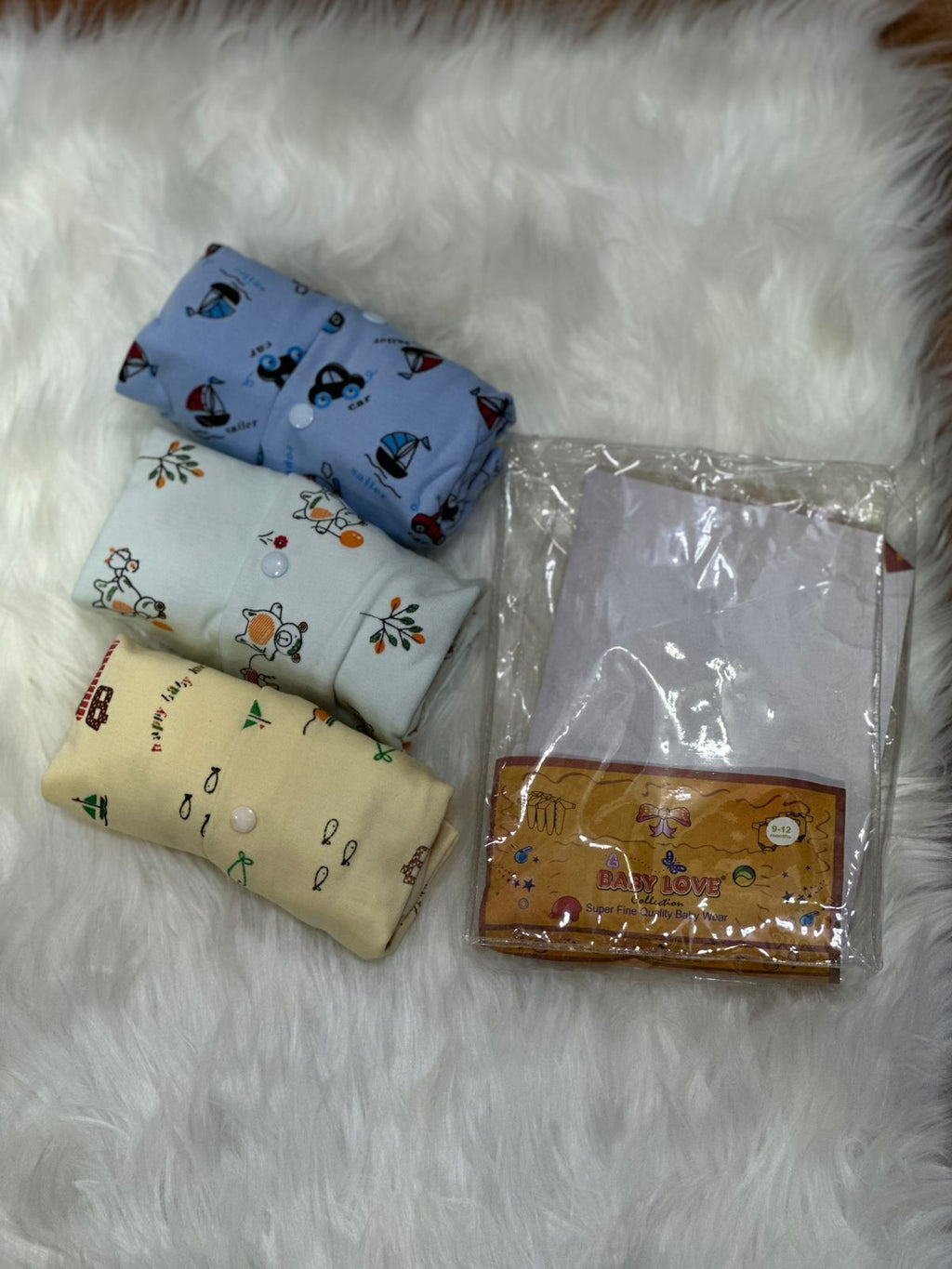 Pack of 3 Baby Rompers – Premium Soft & Comfortable Everyday Wear - 0-12 Months