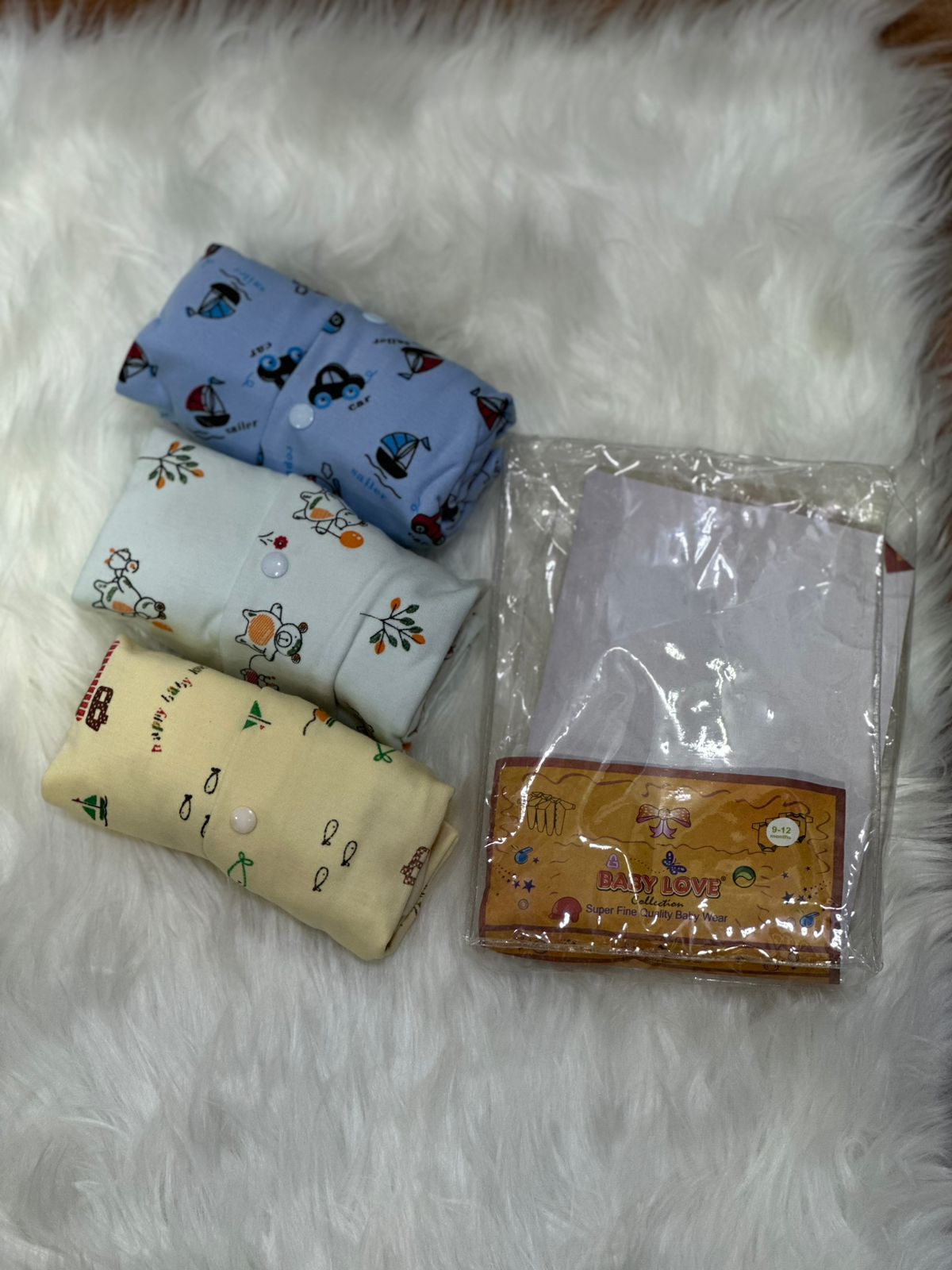 Pack of 3 Baby Rompers – Premium Soft & Comfortable Everyday Wear - 0-12 Months