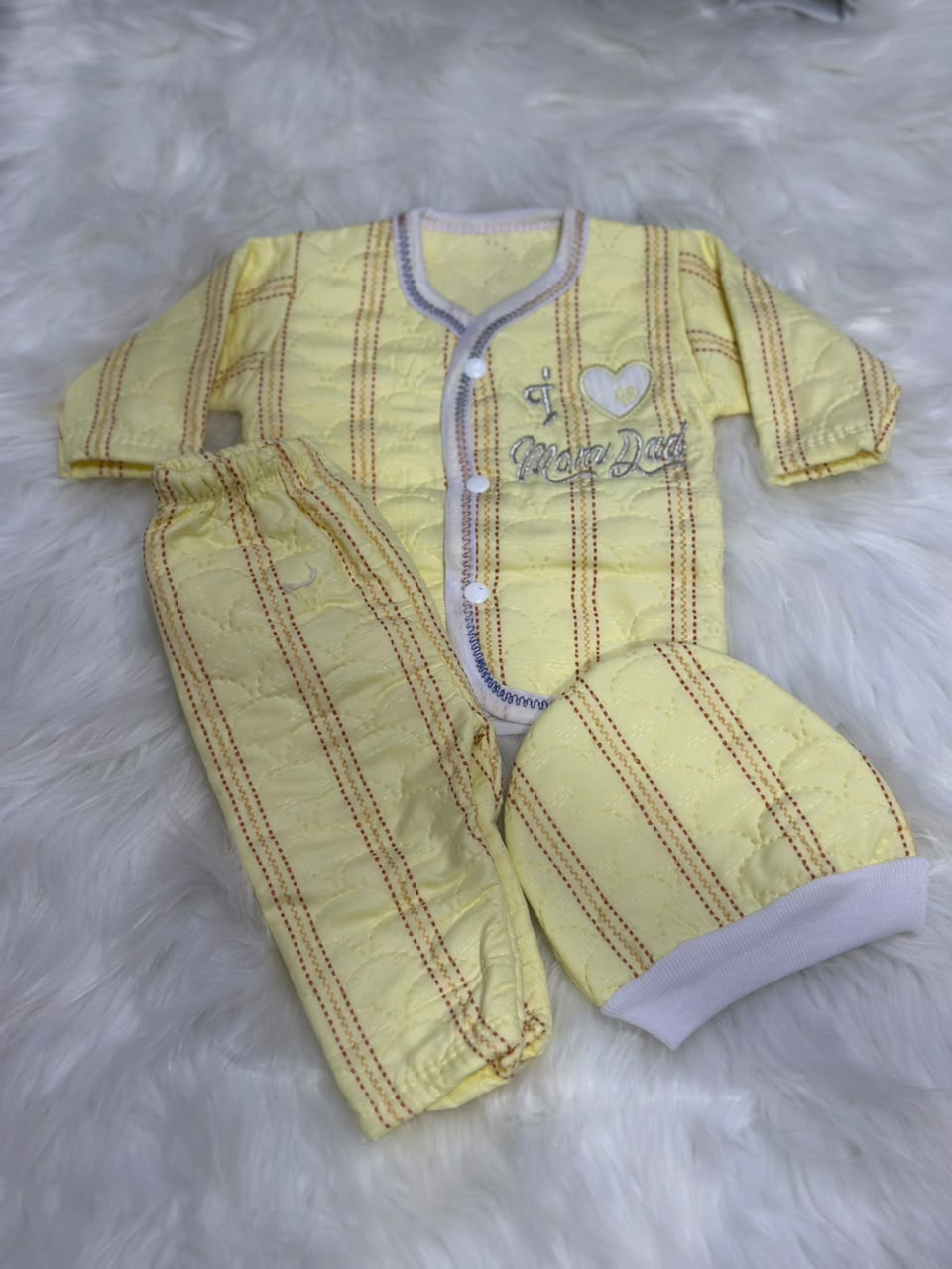 Pack Of 3 Newborn Suits - Winter Fabric - 0-3 Months - Unisex