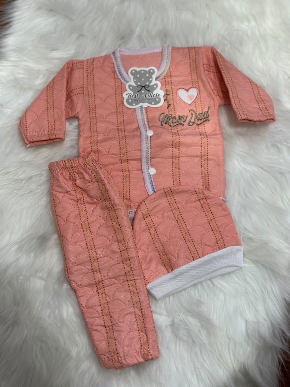 Pack Of 3 Newborn Suits - Winter Fabric - 0-3 Months - Unisex