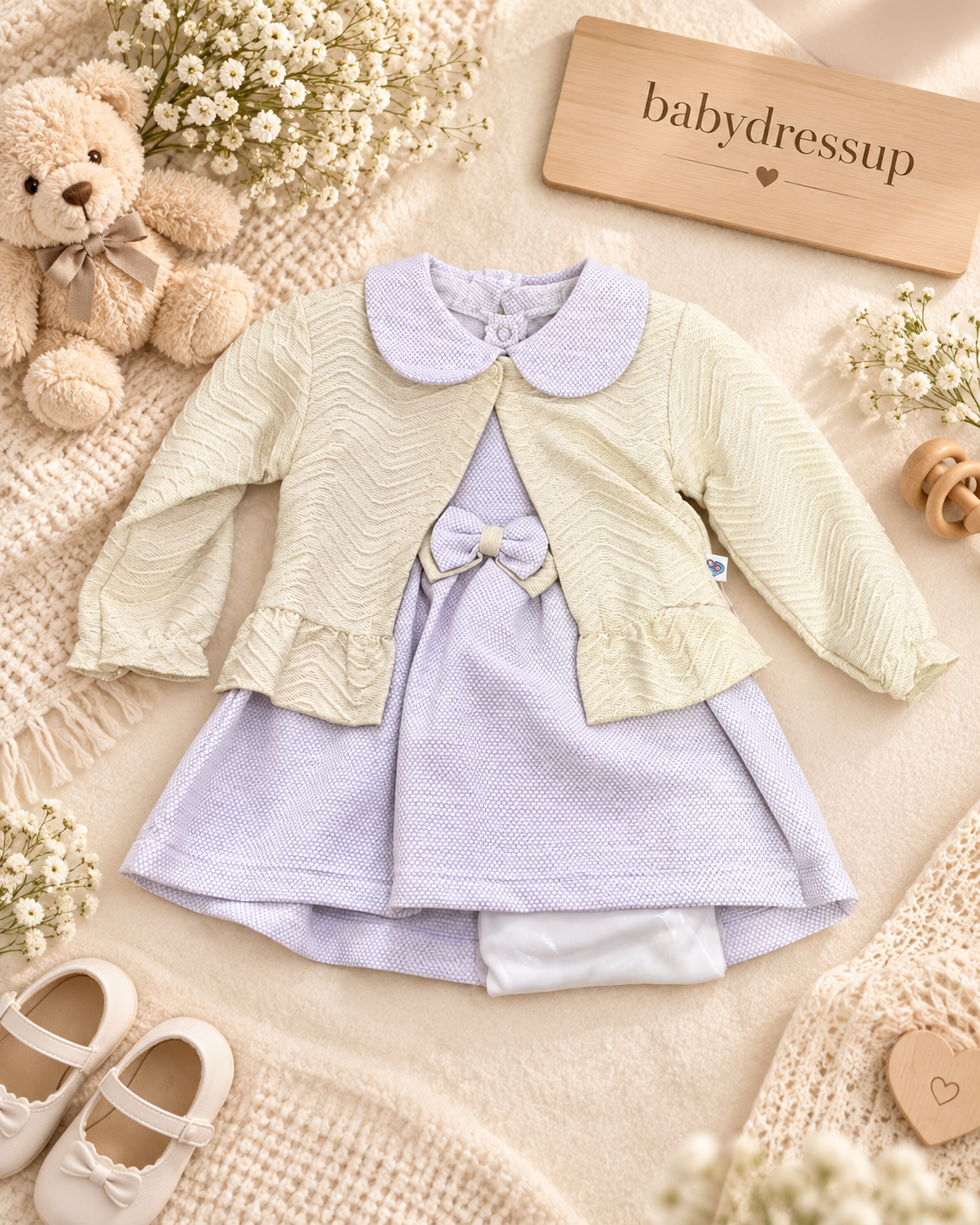 Premium Fancy Suiting Set for Newborn & Baby Girl – 0 to 12 Months